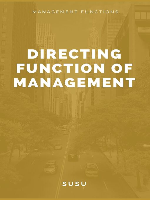 Cover image for Directing Function of Management